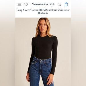 Abercrombie long sleeve cotton crew bodysuit (large)
